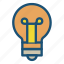 bulb, idea, light icon 