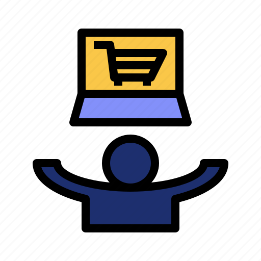 Online, shopping, cart, commerce, shop, business, owner icon - Download on Iconfinder
