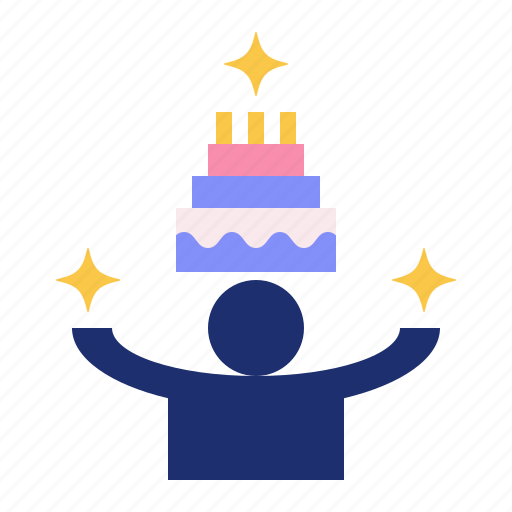 Cake, happy, birthday, happiness, cream, business, owner icon - Download on Iconfinder