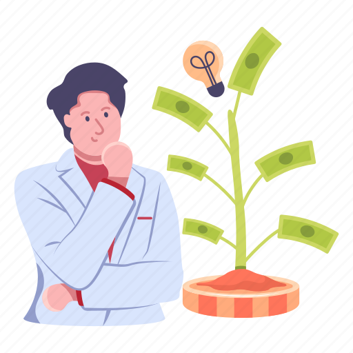 Money plant, money growth, investment growth, investment idea, financial innovation icon - Download on Iconfinder