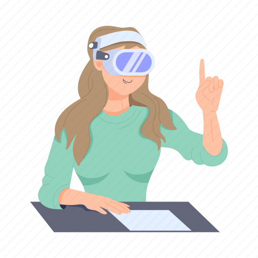 Vr experience, vr worker, vr glasses, vr technology, virtual reality illustration - Download on Iconfinder