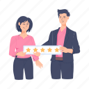 employees feedback, rating stars, employees rating, employees reviews, workers feedback