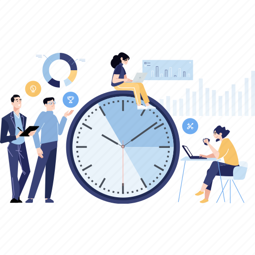People, time, management, deadline, business, productivity, efficiency illustration - Download on Iconfinder
