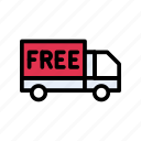 delivery, free, lorry, shipping, truck