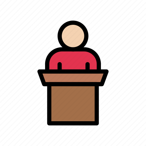 Conference, desk, podium, presentation, speech icon - Download on Iconfinder
