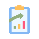 planning, marketing, business, clipboard, chart, growth, bar