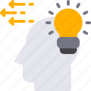 idea, flat icon, head, innovation, creativity, solution, thinking