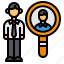glass, hire, magnifying, recruitment, search, select 