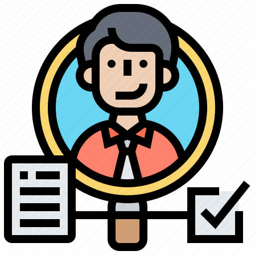 Background, check, employment, information, profile icon - Download on Iconfinder