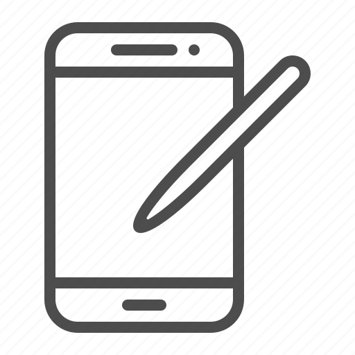 Mobile telephone, pda, smartphone, stylus icon - Download on Iconfinder