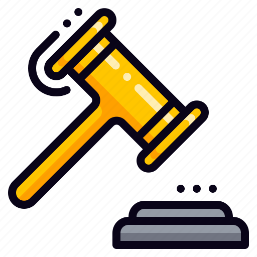 Auction, court, gavel, hammer, justice, law icon - Download on Iconfinder