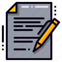 contract, document, file, page, paper, resume
