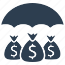 business insurance, money, money insurance, money umbrella, protection, security 