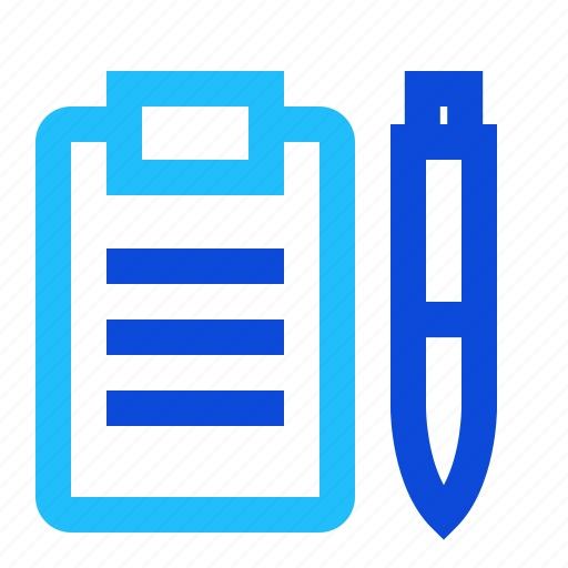 Blue, business, checklist, marketting, office, pencil, project icon - Download on Iconfinder