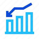 arrow, blue, business, chart, marketting, office, project