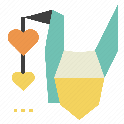 Bird, freedom, heart, motivation, origami, passion icon - Download on Iconfinder