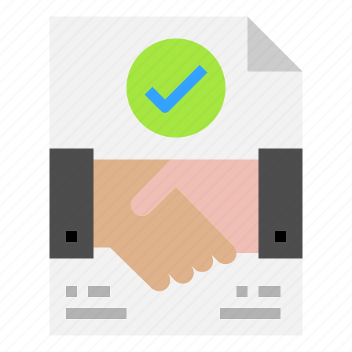 Deal, agreement, collaboration, handshake, partnership, paper, contract icon - Download on Iconfinder