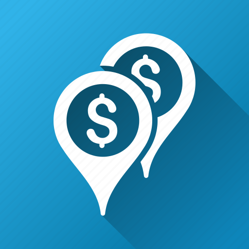 Bank, business, dollar, finance, locations, map markers, places icon - Download on Iconfinder