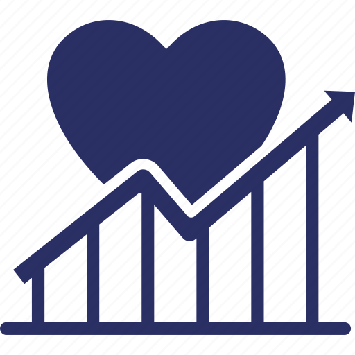 Chart, growth, heart, romance icon - Download on Iconfinder