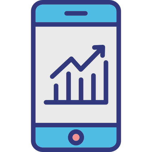 Analytics app, mobile chart app, mobile dashboard, mobile finance icon - Download on Iconfinder