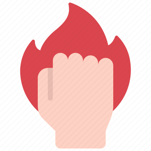 Motivated, hand, motivation, flames, fire icon - Download on Iconfinder