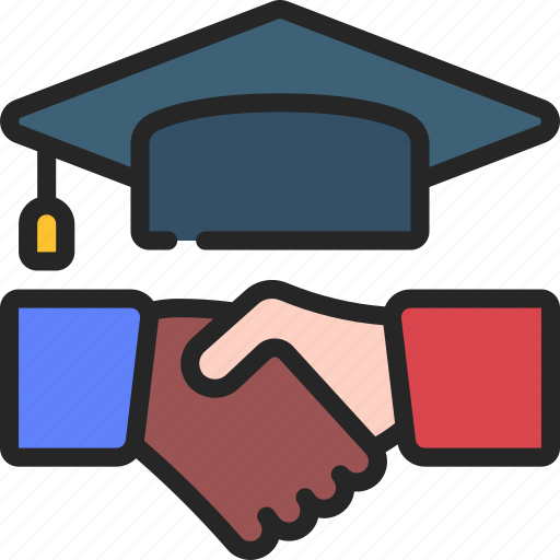 Education, handshake, agreement, graduate, shake icon - Download on Iconfinder