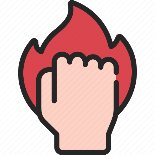 Motivated, hand, motivation, flames, fire icon - Download on Iconfinder