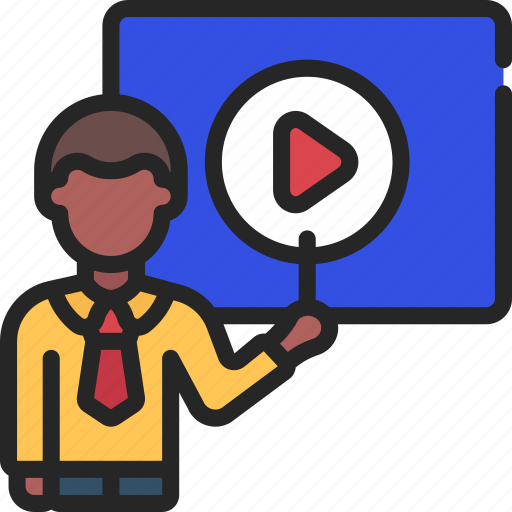 Video, course, instructor, mentor, tutor icon - Download on Iconfinder