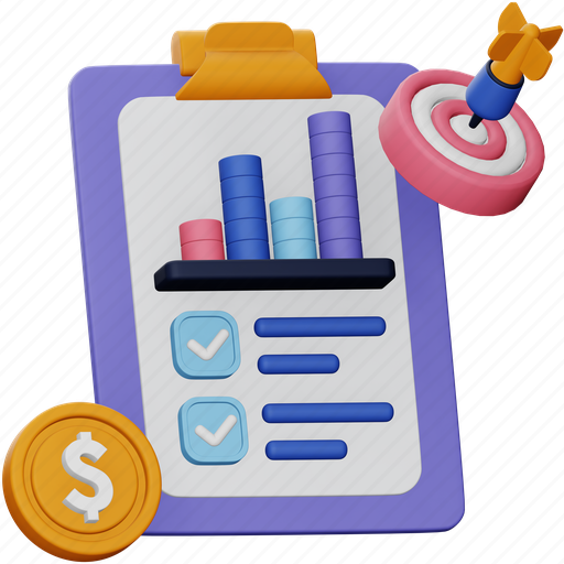 Business, planning, money, sales, marketing, task, analysis 3D illustration - Download on Iconfinder