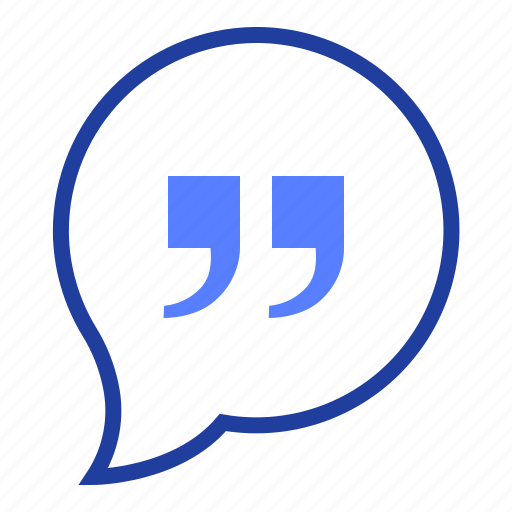 Quotation, quotes, speech bubble, text icon - Download on Iconfinder