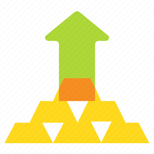 Arrow, gold, growth, money icon - Download on Iconfinder