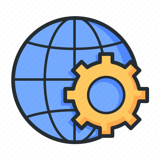 Outsourcing, world, remote, planet icon - Download on Iconfinder
