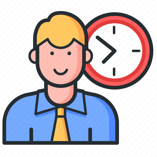Manager, watch, employee, time management icon - Download on Iconfinder