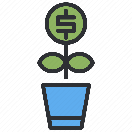 Dollar, flower, growing, growth, money, plant, profit icon - Download on Iconfinder