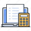 accounting, data, calculator, documents 