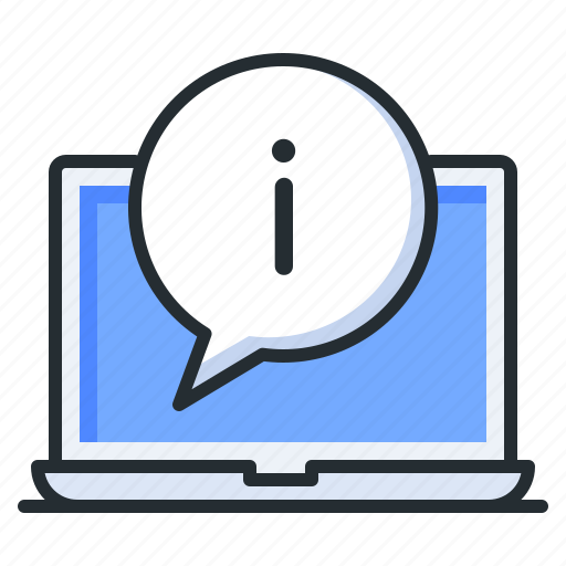 Info, laptop, message, important icon - Download on Iconfinder