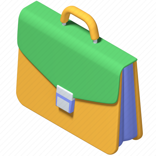 Briefcase, portfolio, documents, business 3D illustration - Download on Iconfinder