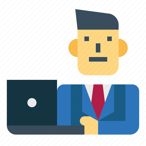 Businessman, laptop, man, suit, working icon - Download on Iconfinder
