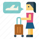 businesswoman, flight, luggage, plane, woman 