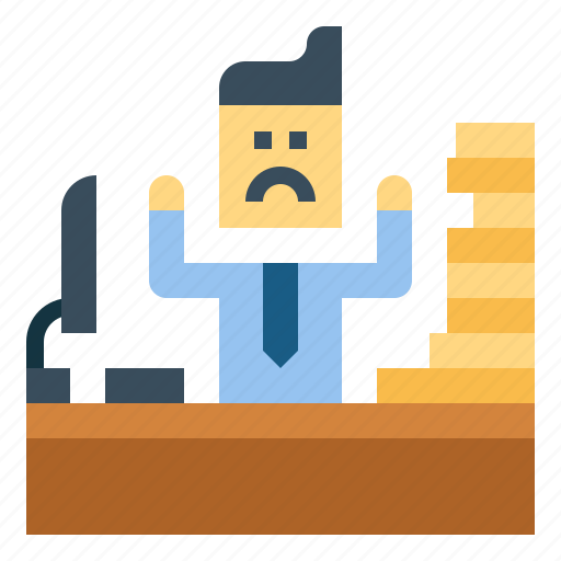 Businessman, busy, man, stress, working icon - Download on Iconfinder