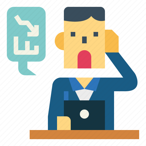 Businessman, graph, man, stress, working icon - Download on Iconfinder