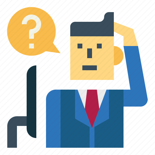 Businessman, man, question, suit, thinking icon - Download on Iconfinder