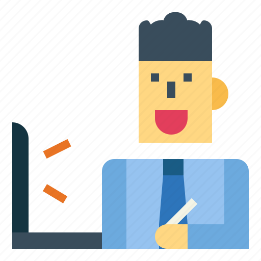 Businessman, coffee, man, notbook, working icon - Download on Iconfinder