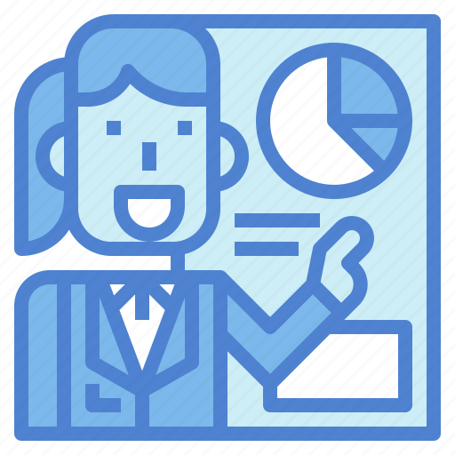 Businesswoman, graph, presentation, suit, woman icon - Download on Iconfinder