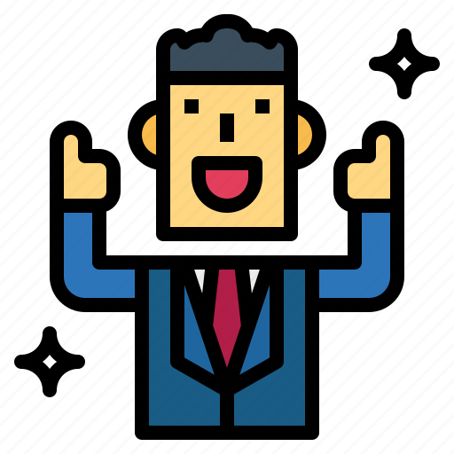 Businessman, good, smile, suit, trumbs, up icon - Download on Iconfinder