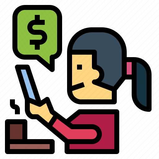 Businesswoman, money, office, woman, working icon - Download on Iconfinder