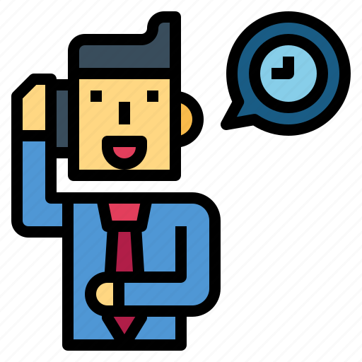 Businessman, call, man, suit, time icon - Download on Iconfinder