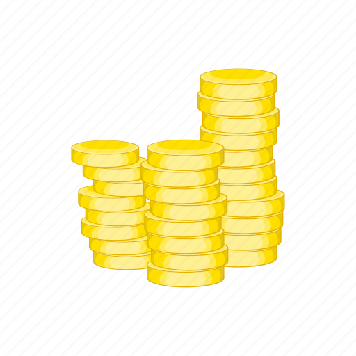 Cartoon, coins, currency, gold, money, sign, wealth icon - Download on Iconfinder