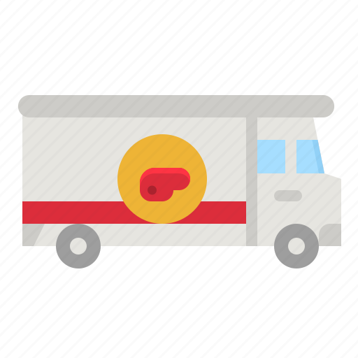 Food, meat, deliver, delivery, truck icon - Download on Iconfinder