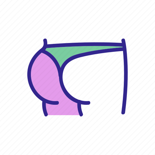 Ass, body, butt, female, human, outline, part icon - Download on Iconfinder